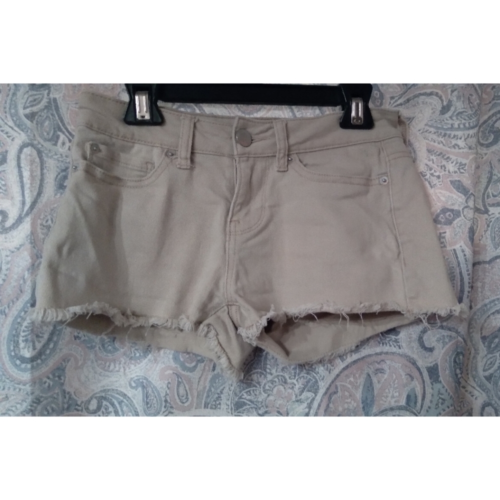 Tan Cutoff Shorts